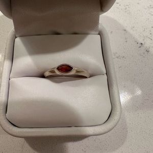 Sterling silver /garnet ring size 7